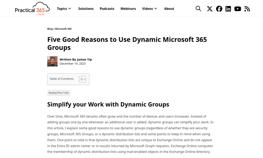 Five Good Reasons to Use Dynamic Microsoft 365 Groups