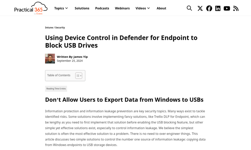 Using Device Control in Defender for Endpoint to Block USB Drives